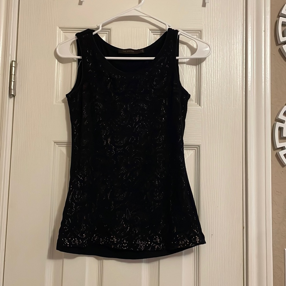 Cute black top, in good condition, size small, brand-The Limited